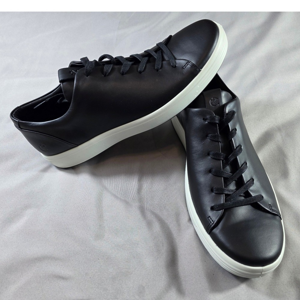 ECCO Soft 7 M Sneakers Men EU 43 / US 9-9.5 Black Leather Casual Minimalist NWOB
